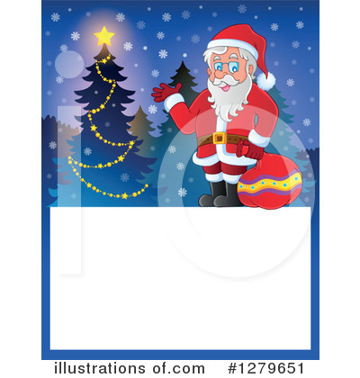 Royalty-Free (RF) Santa Clipart Illustration by visekart - Stock Sample #1279651