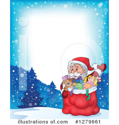 Royalty-Free (RF) Santa Clipart Illustration by visekart - Stock Sample #1279661