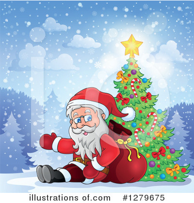 Royalty-Free (RF) Santa Clipart Illustration by visekart - Stock Sample #1279675