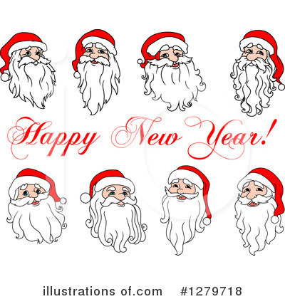 Royalty-Free (RF) Santa Clipart Illustration by Vector Tradition SM - Stock Sample #1279718