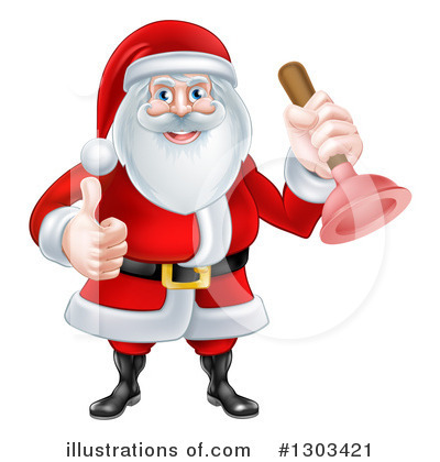 Royalty-Free (RF) Santa Clipart Illustration by AtStockIllustration - Stock Sample #1303421