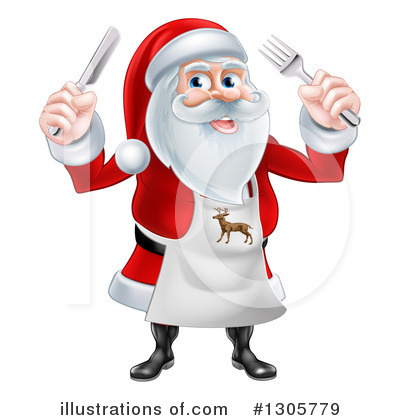Royalty-Free (RF) Santa Clipart Illustration by AtStockIllustration - Stock Sample #1305779