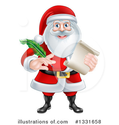 Royalty-Free (RF) Santa Clipart Illustration by AtStockIllustration - Stock Sample #1331658