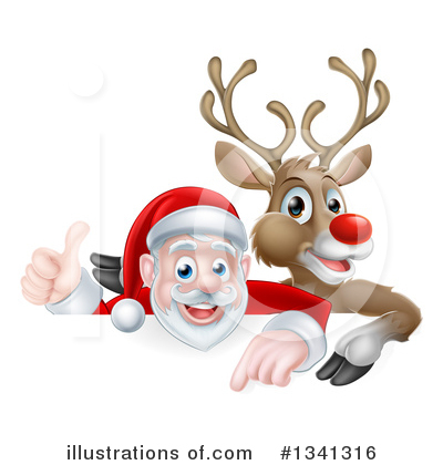 Royalty-Free (RF) Santa Clipart Illustration by AtStockIllustration - Stock Sample #1341316