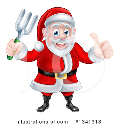 Royalty-Free (RF) Santa Clipart Illustration by AtStockIllustration - Stock Sample #1341318