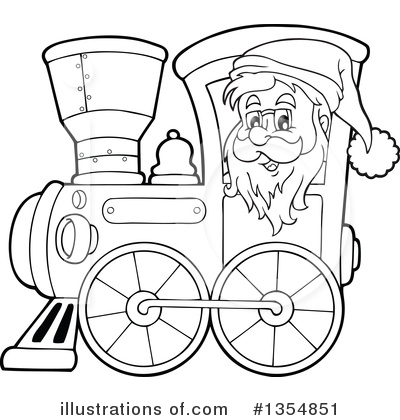 Royalty-Free (RF) Santa Clipart Illustration by visekart - Stock Sample #1354851