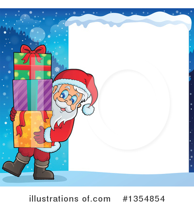 Royalty-Free (RF) Santa Clipart Illustration by visekart - Stock Sample #1354854