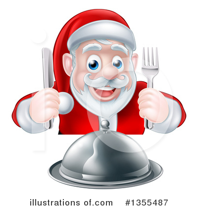 Santa Snack Clipart #1355487 by AtStockIllustration