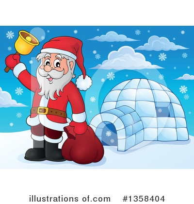 Royalty-Free (RF) Santa Clipart Illustration by visekart - Stock Sample #1358404