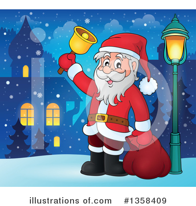 Royalty-Free (RF) Santa Clipart Illustration by visekart - Stock Sample #1358409