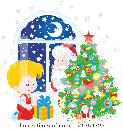 Royalty-Free (RF) Santa Clipart Illustration by Alex Bannykh - Stock Sample #1359725