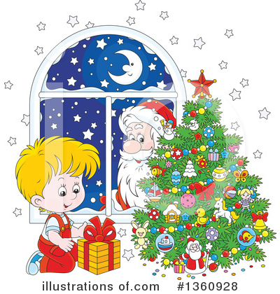 Royalty-Free (RF) Santa Clipart Illustration by Alex Bannykh - Stock Sample #1360928