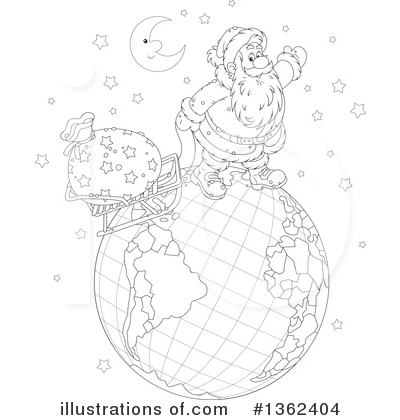Royalty-Free (RF) Santa Clipart Illustration by Alex Bannykh - Stock Sample #1362404