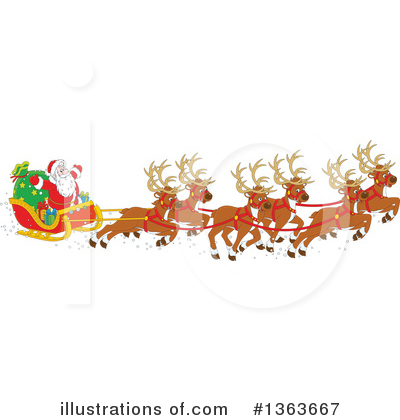Royalty-Free (RF) Santa Clipart Illustration by Alex Bannykh - Stock Sample #1363667