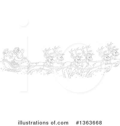Royalty-Free (RF) Santa Clipart Illustration by Alex Bannykh - Stock Sample #1363668