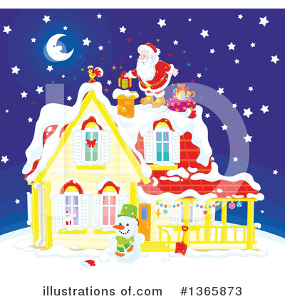 Christmas House Clipart #1365873 by Alex Bannykh