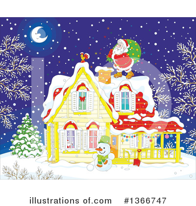 Christmas House Clipart #1366747 by Alex Bannykh