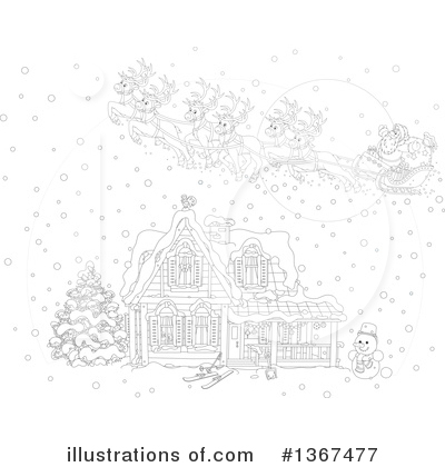 Royalty-Free (RF) Santa Clipart Illustration by Alex Bannykh - Stock Sample #1367477