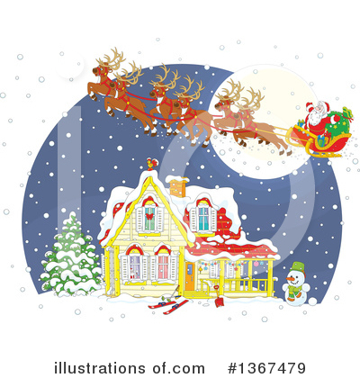 Royalty-Free (RF) Santa Clipart Illustration by Alex Bannykh - Stock Sample #1367479