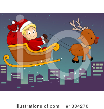 Santas Sleigh Clipart #1384270 by BNP Design Studio