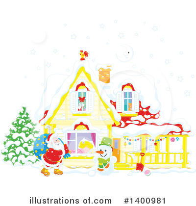 Royalty-Free (RF) Santa Clipart Illustration by Alex Bannykh - Stock Sample #1400981