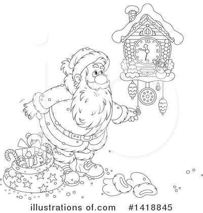 Royalty-Free (RF) Santa Clipart Illustration by Alex Bannykh - Stock Sample #1418845