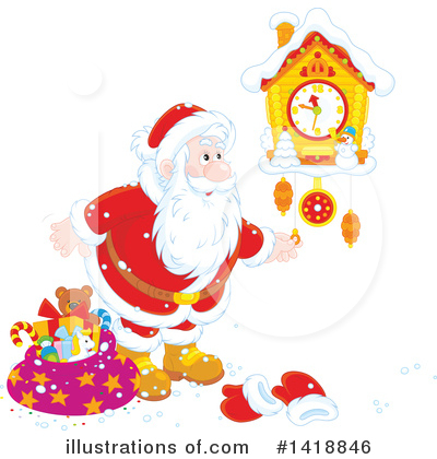 Royalty-Free (RF) Santa Clipart Illustration by Alex Bannykh - Stock Sample #1418846
