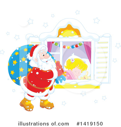 Royalty-Free (RF) Santa Clipart Illustration by Alex Bannykh - Stock Sample #1419150