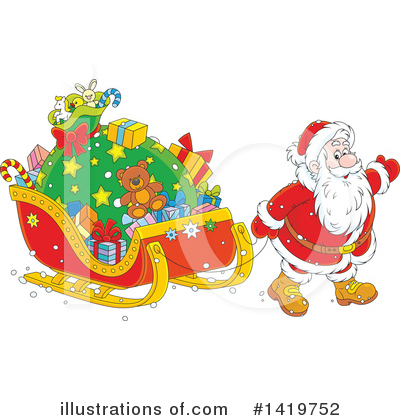 Royalty-Free (RF) Santa Clipart Illustration by Alex Bannykh - Stock Sample #1419752