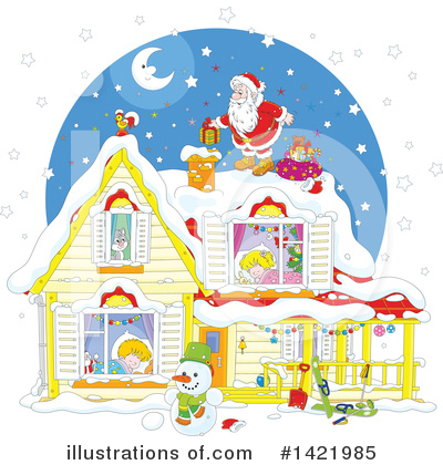 Royalty-Free (RF) Santa Clipart Illustration by Alex Bannykh - Stock Sample #1421985