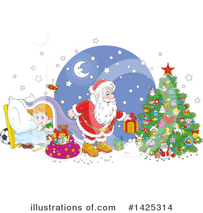 Christmas Tree Clipart #1425314 by Alex Bannykh