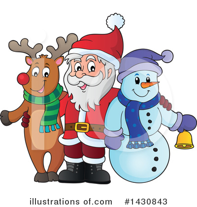 Royalty-Free (RF) Santa Clipart Illustration by visekart - Stock Sample #1430843