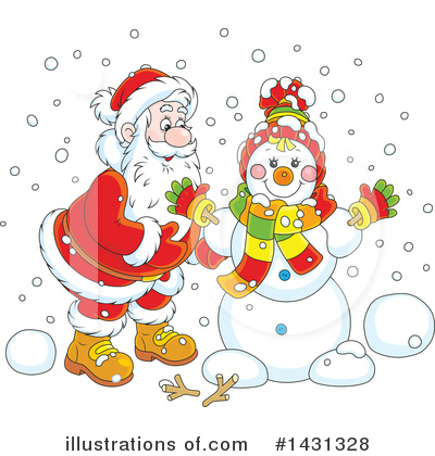Royalty-Free (RF) Santa Clipart Illustration by Alex Bannykh - Stock Sample #1431328