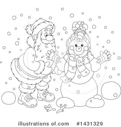 Royalty-Free (RF) Santa Clipart Illustration by Alex Bannykh - Stock Sample #1431329