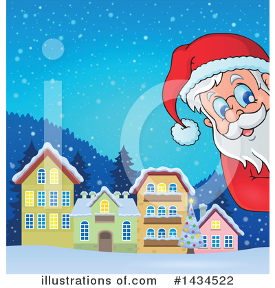 Royalty-Free (RF) Santa Clipart Illustration by visekart - Stock Sample #1434522