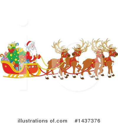 Royalty-Free (RF) Santa Clipart Illustration by Alex Bannykh - Stock Sample #1437376