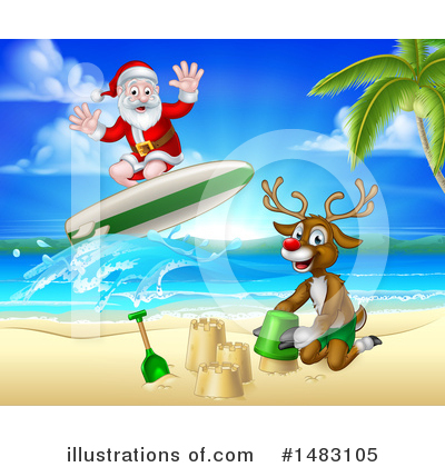 Royalty-Free (RF) Santa Clipart Illustration by AtStockIllustration - Stock Sample #1483105