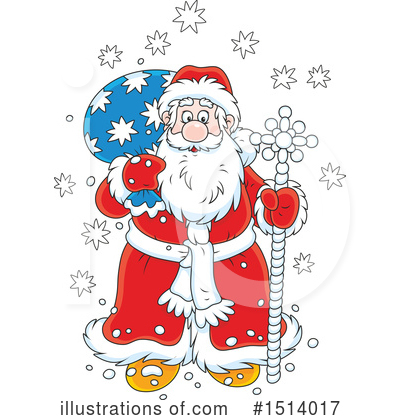 Royalty-Free (RF) Santa Clipart Illustration by Alex Bannykh - Stock Sample #1514017