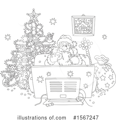Royalty-Free (RF) Santa Clipart Illustration by Alex Bannykh - Stock Sample #1567247