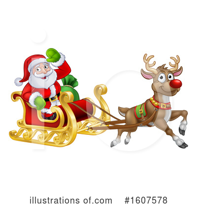 Royalty-Free (RF) Santa Clipart Illustration by AtStockIllustration - Stock Sample #1607578