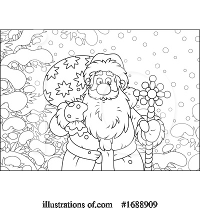 Royalty-Free (RF) Santa Clipart Illustration by Alex Bannykh - Stock Sample #1688909