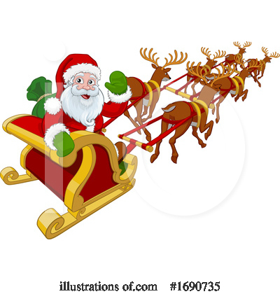 Royalty-Free (RF) Santa Clipart Illustration by AtStockIllustration - Stock Sample #1690735