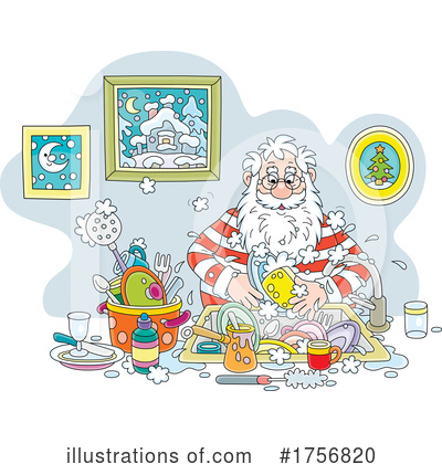 Royalty-Free (RF) Santa Clipart Illustration by Alex Bannykh - Stock Sample #1756820