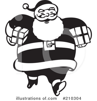 Royalty-Free (RF) Santa Clipart Illustration by BestVector - Stock Sample #210304