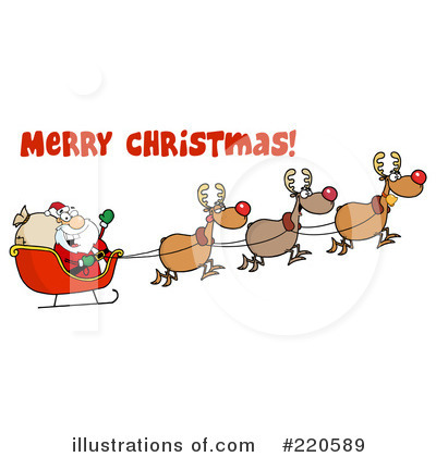 Christmas Greeting Clipart #220589 by Hit Toon