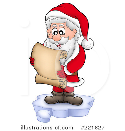 Royalty-Free (RF) Santa Clipart Illustration by visekart - Stock Sample #221827