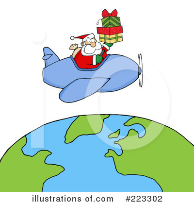 Royalty-Free (RF) Santa Clipart Illustration by Hit Toon - Stock Sample #223302