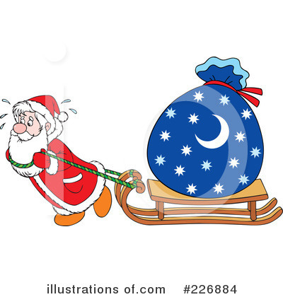 Royalty-Free (RF) Santa Clipart Illustration by Alex Bannykh - Stock Sample #226884
