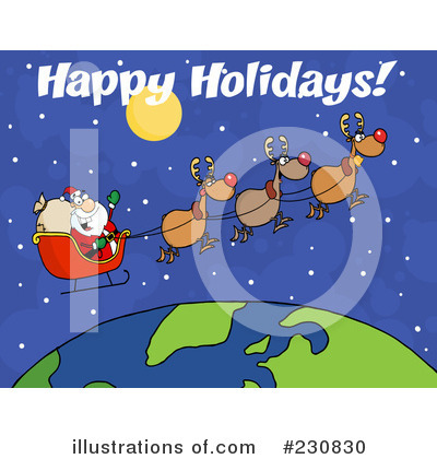 Christmas Greeting Clipart #230830 by Hit Toon
