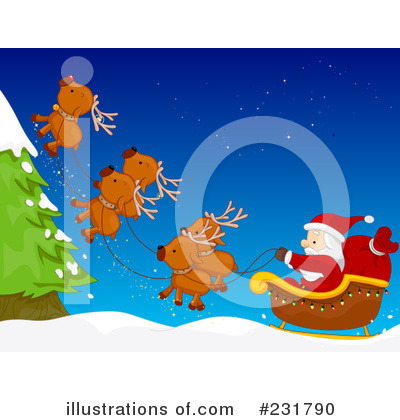 Santas Sleigh Clipart #231790 by BNP Design Studio
